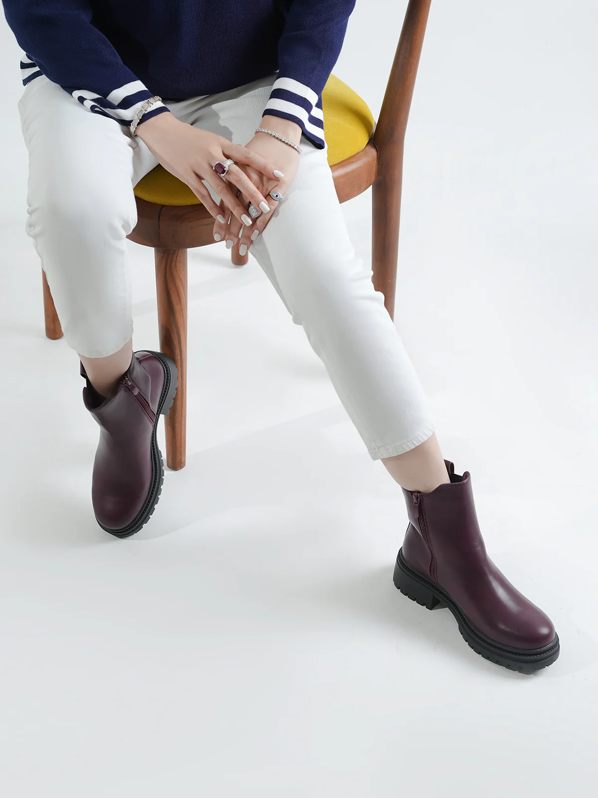 Women "ADWOA" High Ankle Design Boots - Image 6