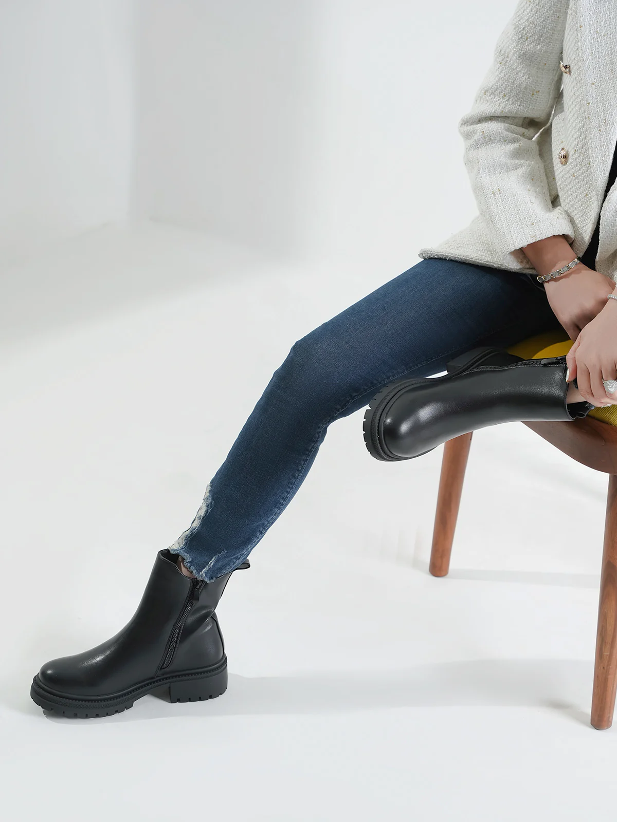 Women "ADWOA" High Ankle Design Boots - Image 11