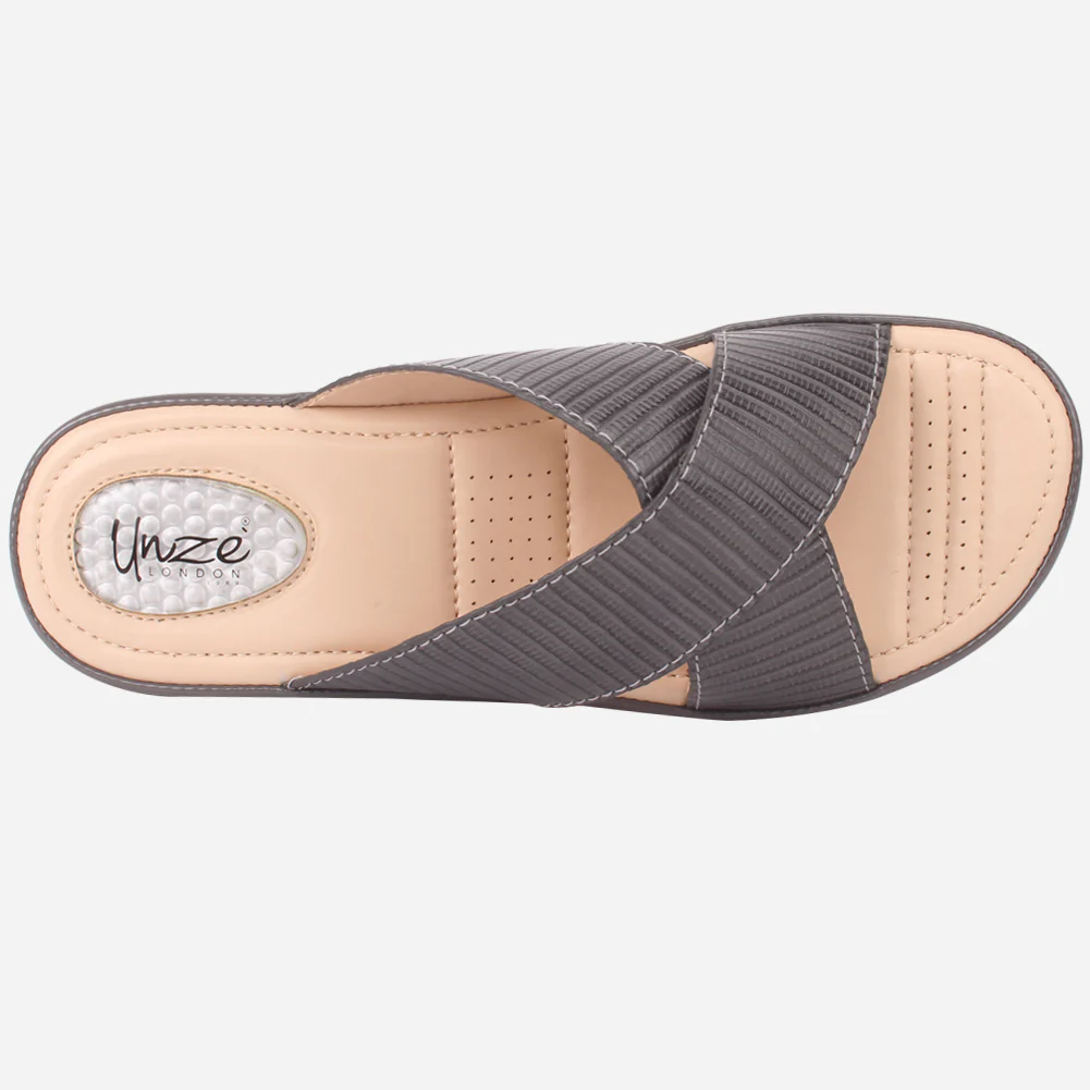 Womens "JOSEPHINE" Comfy Summer Wedge Slippers - Image 4