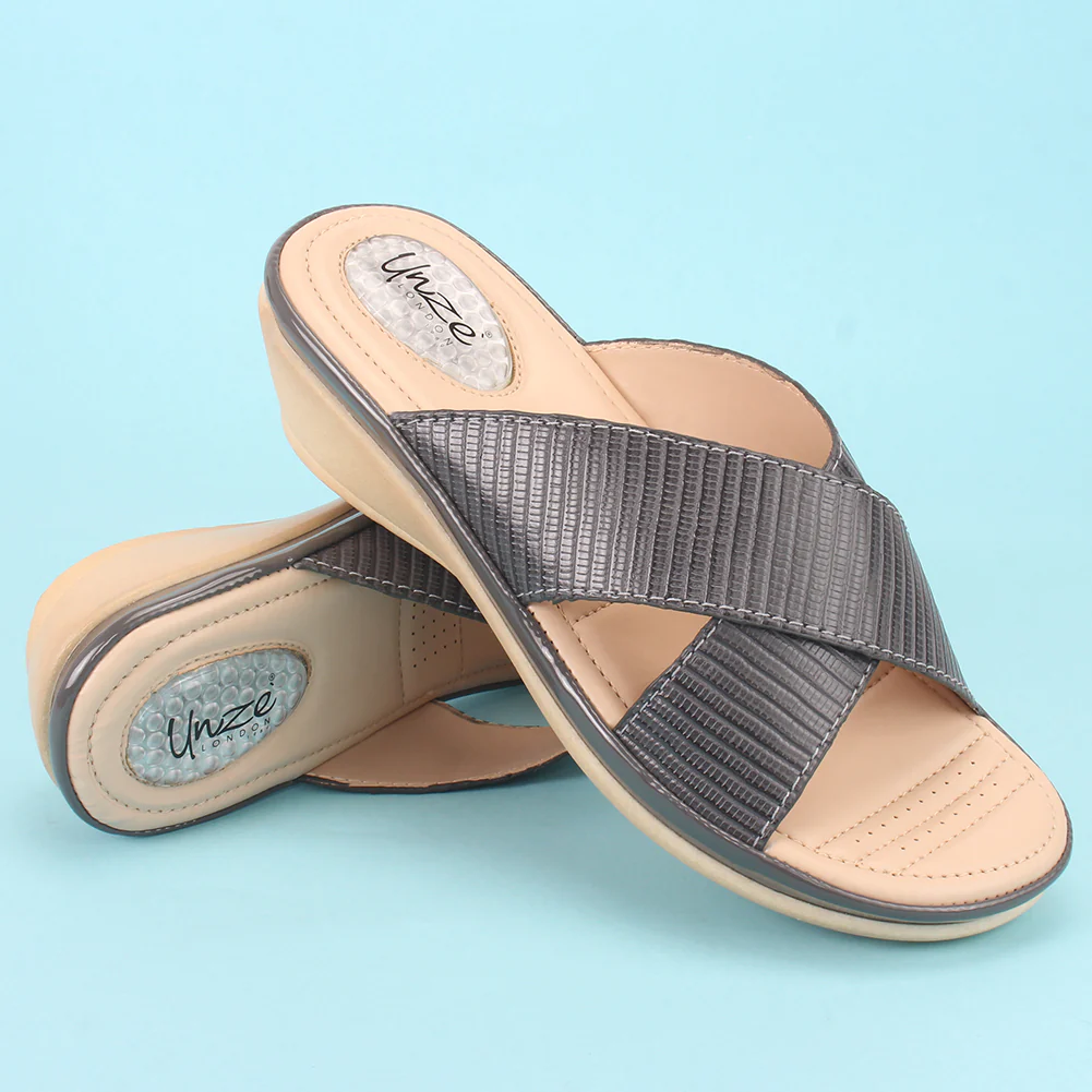 Womens "JOSEPHINE" Comfy Summer Wedge Slippers - Image 6