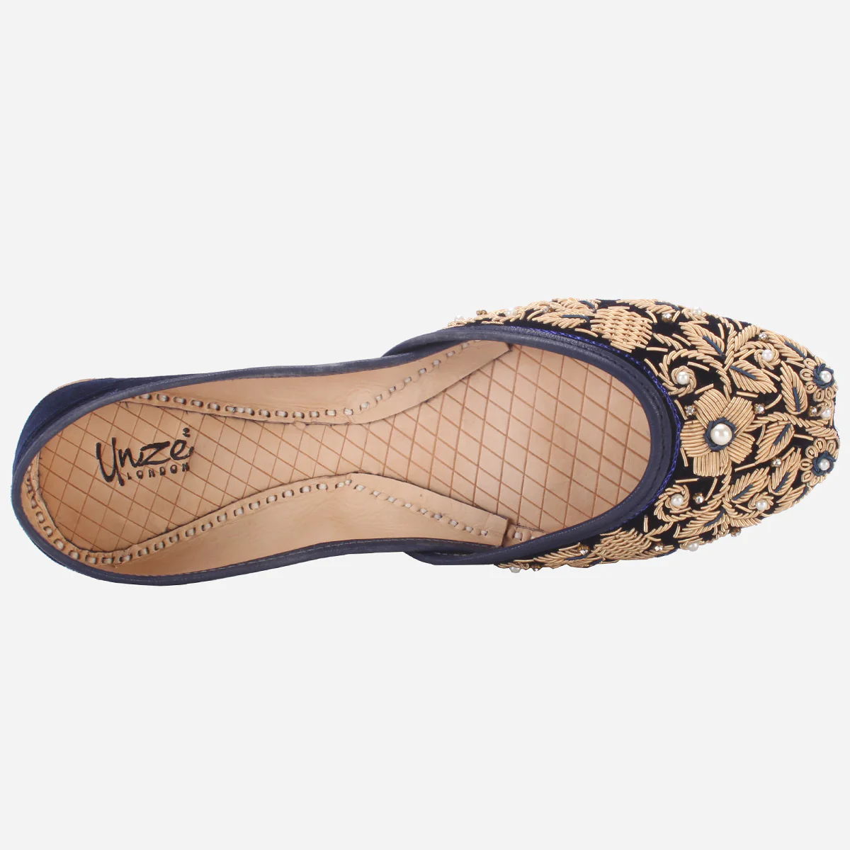 Women "Aizal" Leather Embroidered Wedding Khussa - Image 4