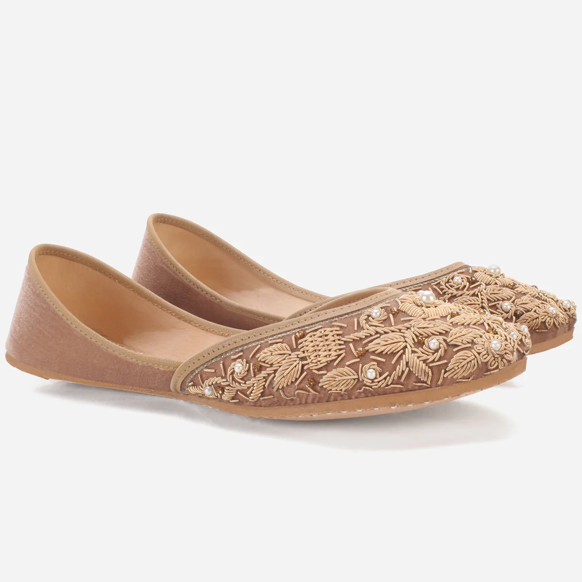 Women "Aizal" Leather Embroidered Wedding Khussa - Image 2
