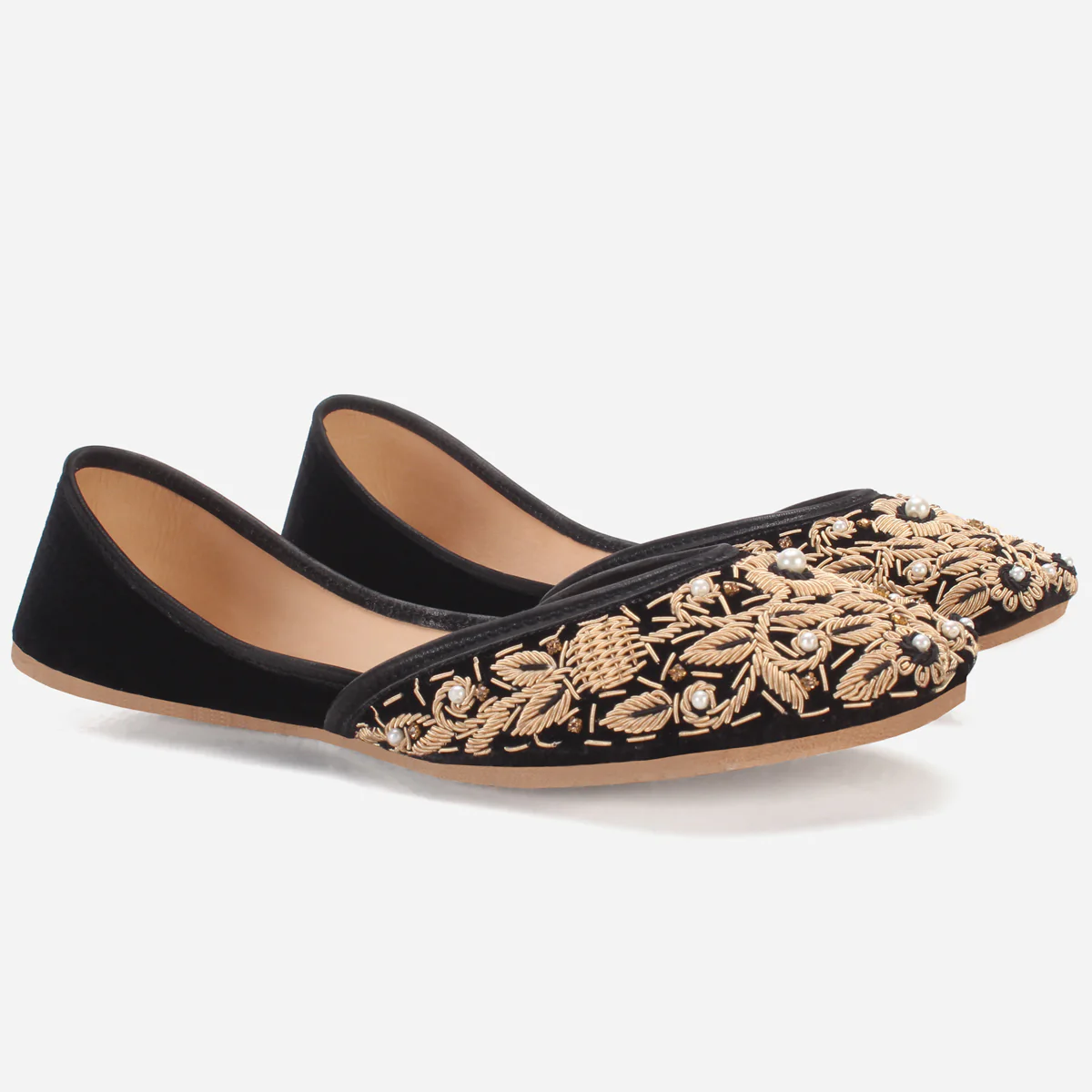 Women "Aizal" Leather Embroidered Wedding Khussa - Image 2