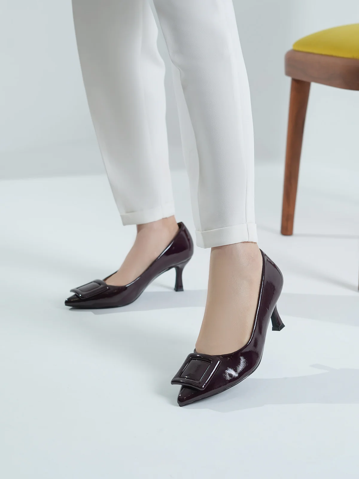 Women "ALESSIO" Buckle Detail Courts - Image 3