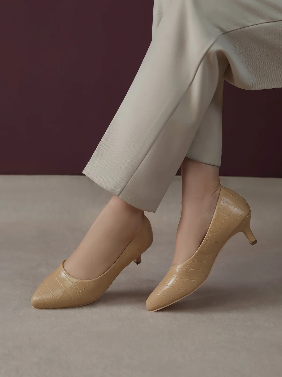 Women "ALVARO" Simple Slip On Court Shoes - Image 10