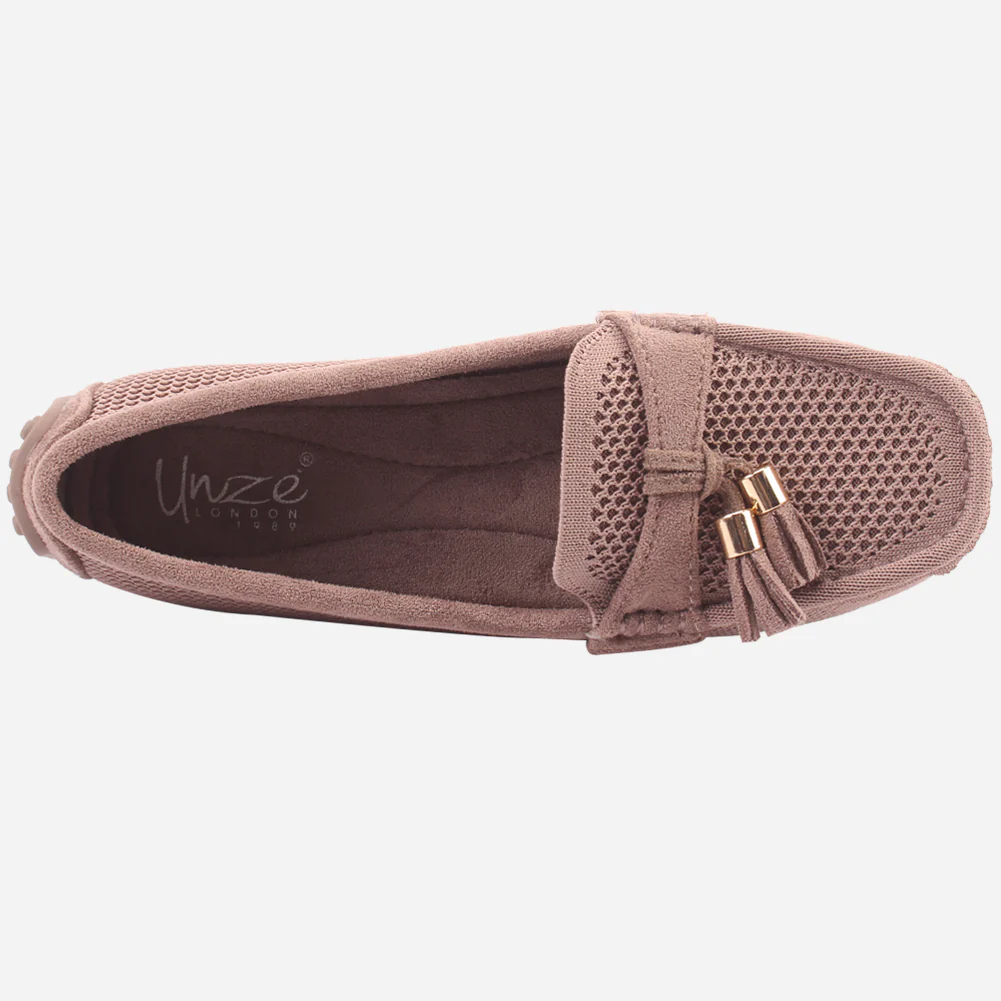 Women "ANEY" Faux Fur Suede Moccasins - Image 4