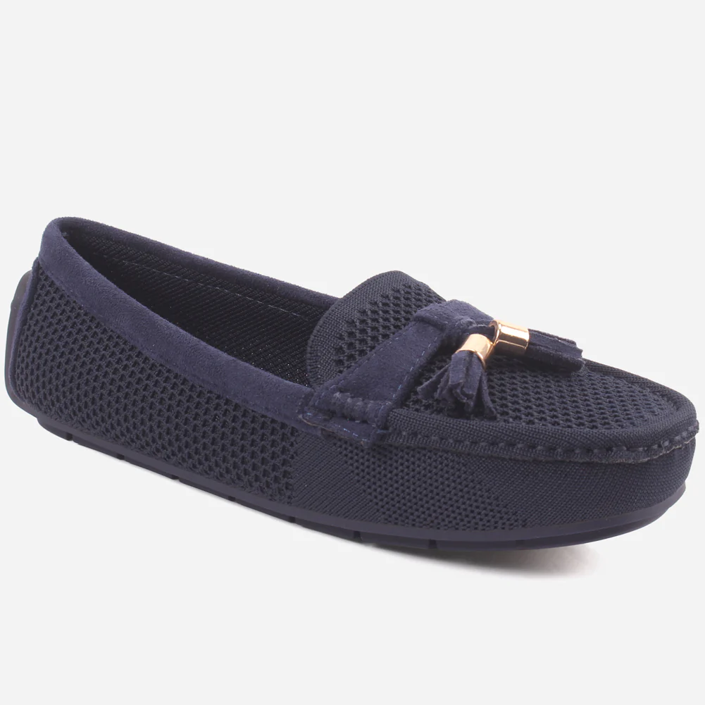 Women "ANEY" Faux Fur Suede Moccasins
