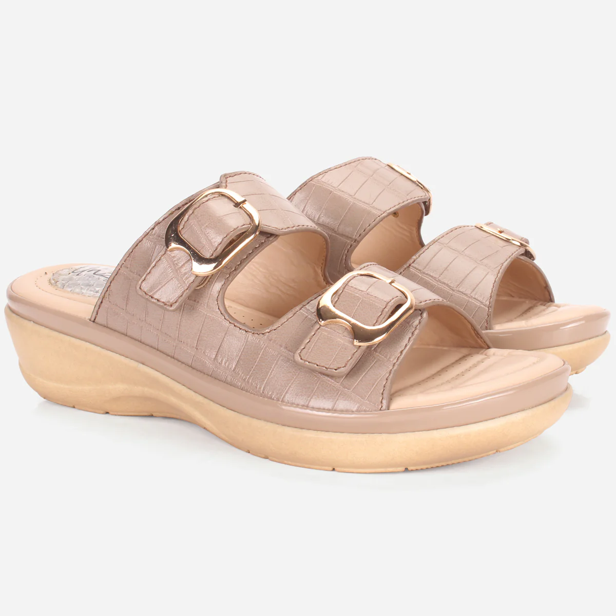 Womens "ZITOPA" Comfy Everyday Casual Wedge Slippers - Image 2