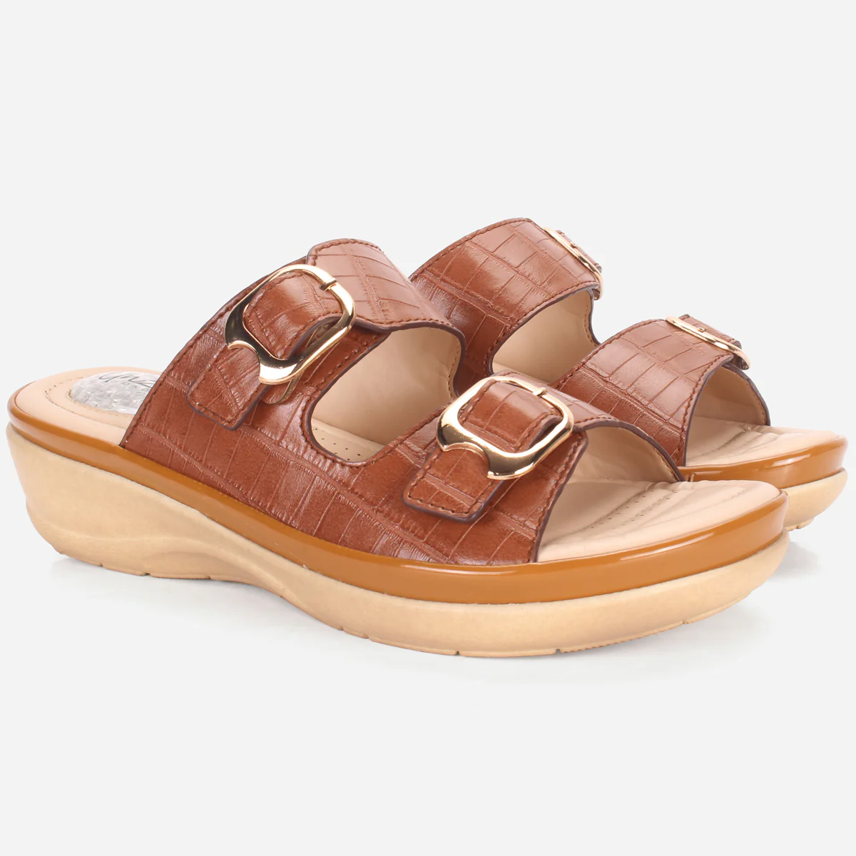 Womens "ZITOPA" Comfy Everyday Casual Wedge Slippers - Image 2