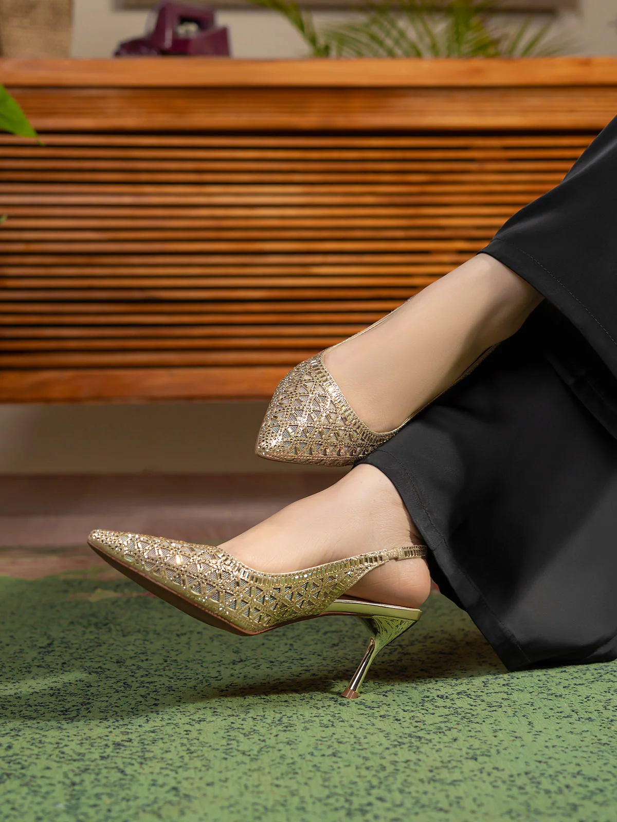 Women "ANNA" Elegant Fancy Heel Sandals - Image 6