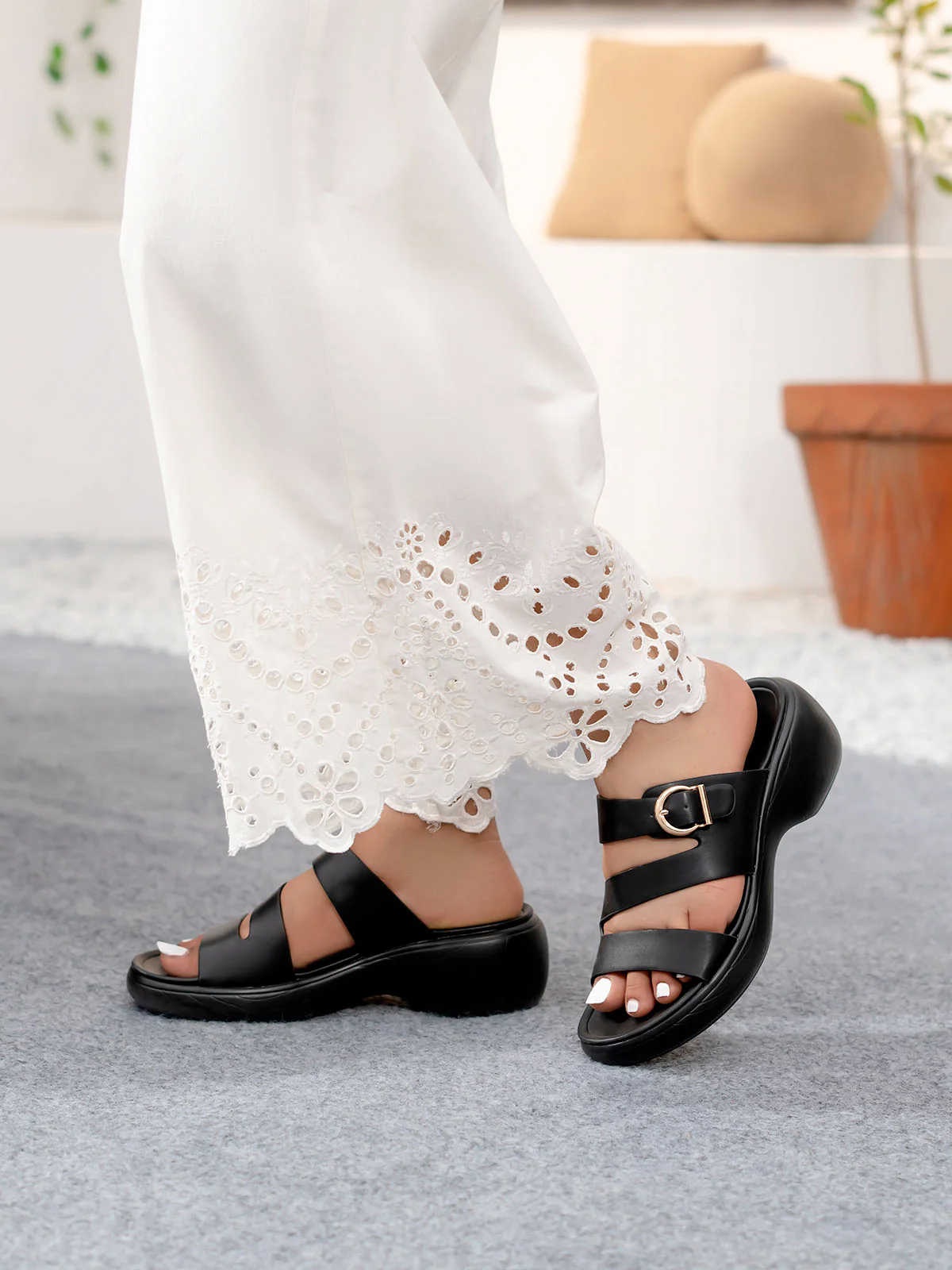 Women "ANTON" Stylish Wedge Slippers - Image 3