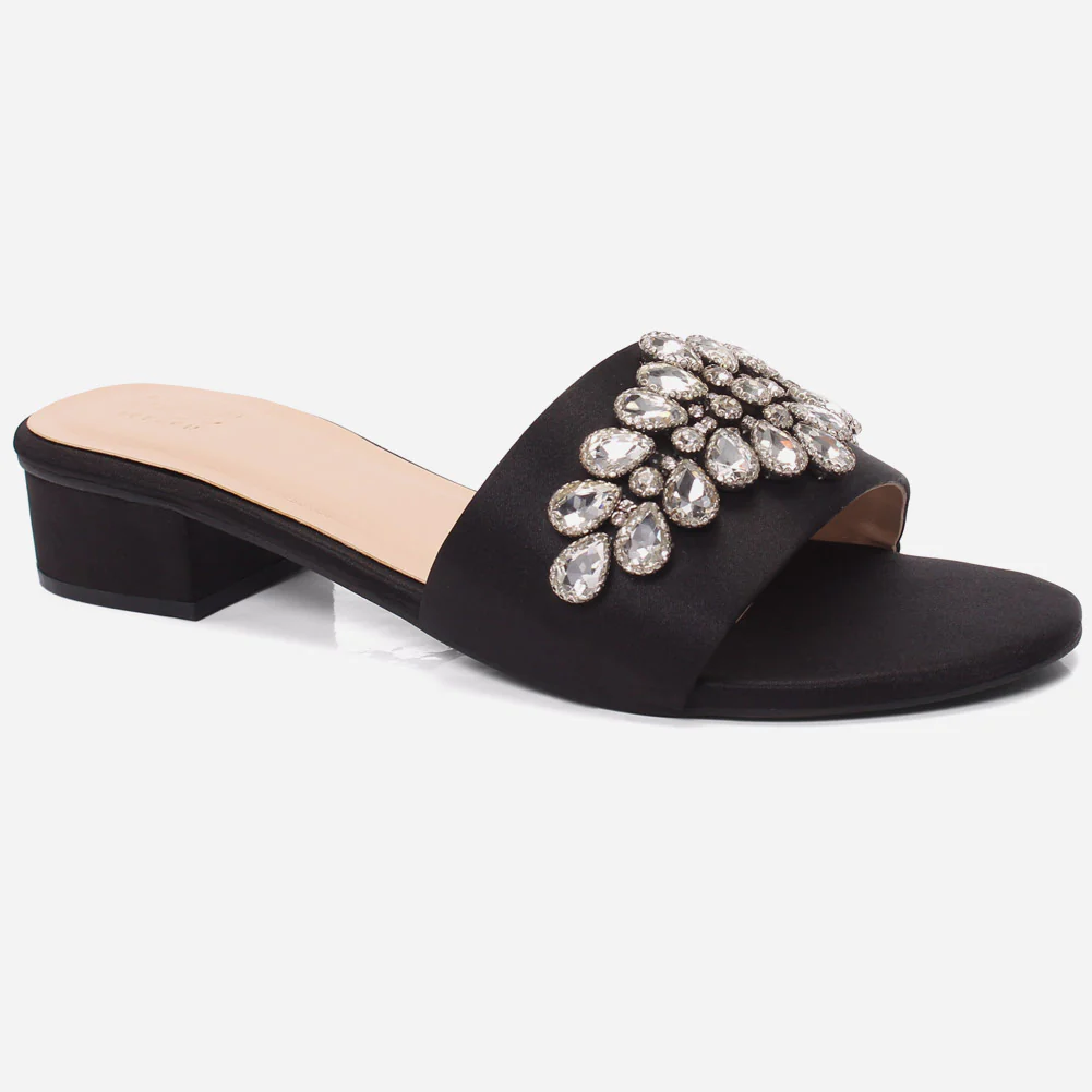Women "AOMO" Low Block Heel Slippers