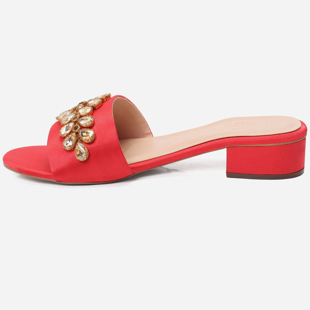 Women "AOMO" Low Block Heel Slippers - Image 3