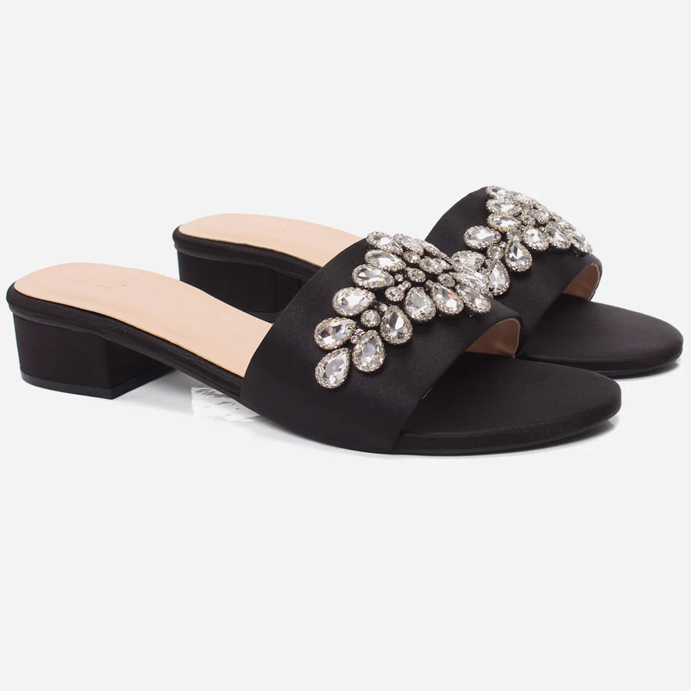Women "AOMO" Low Block Heel Slippers - Image 2