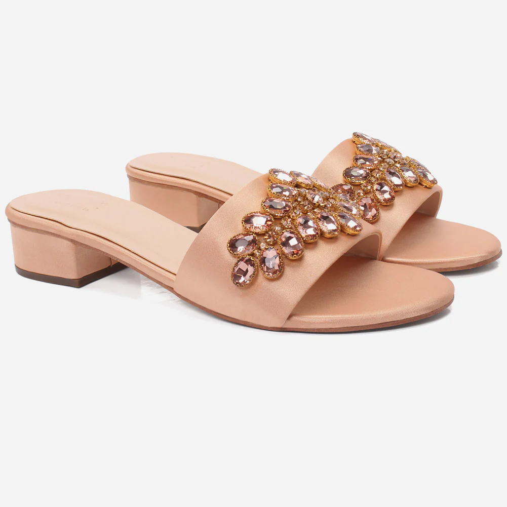 Women "AOMO" Low Block Heel Slippers - Image 2