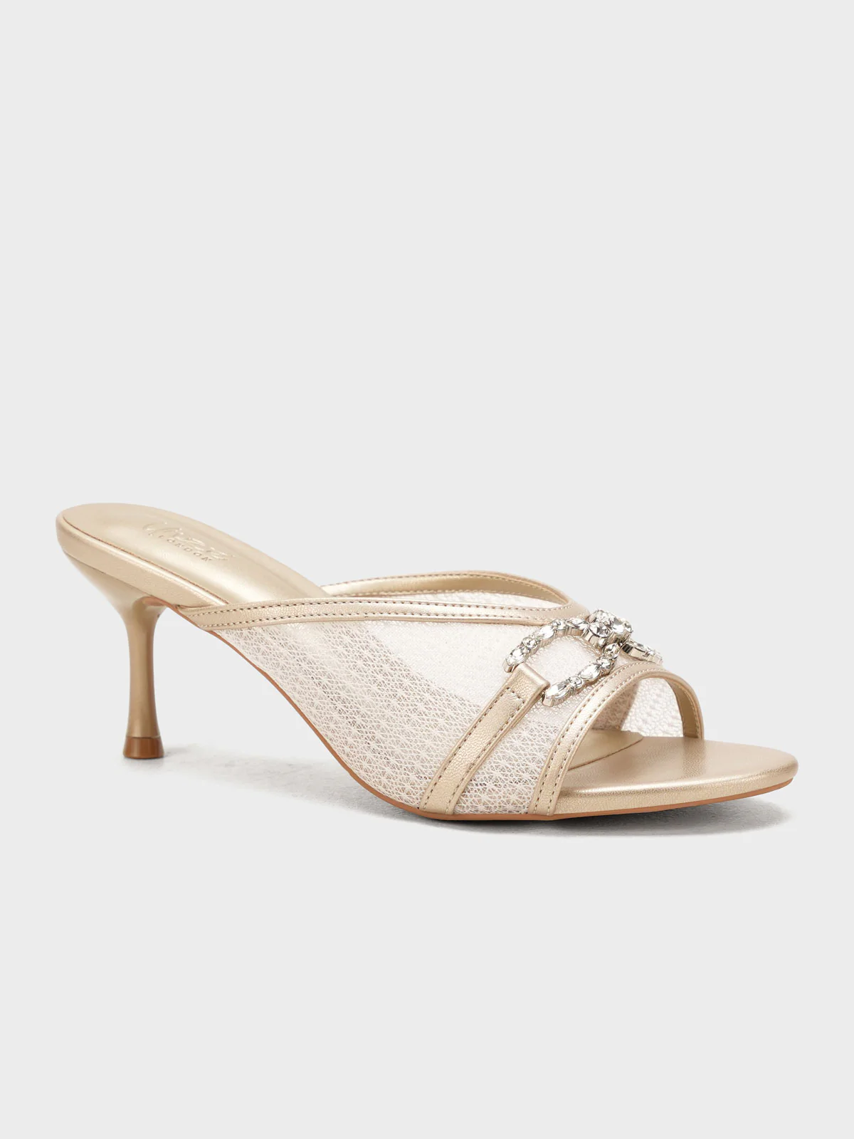 Women "ARELY" Elegant Mesh Heel Sandals - Image 2