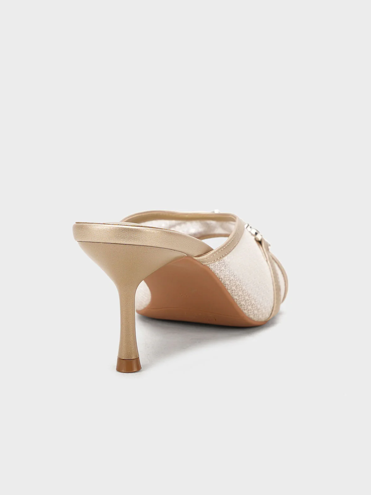 Women "ARELY" Elegant Mesh Heel Sandals - Image 5