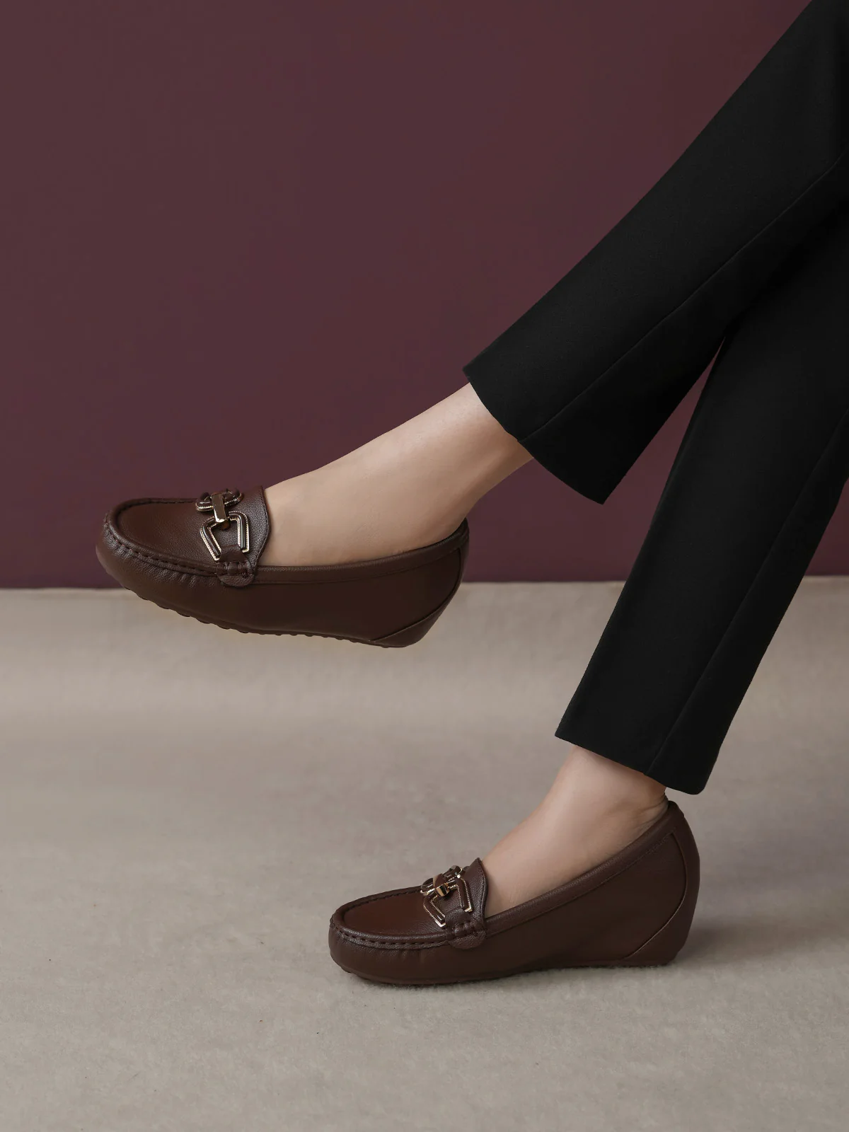Women "ARETHA" Wedge Style Moccasins - Image 3