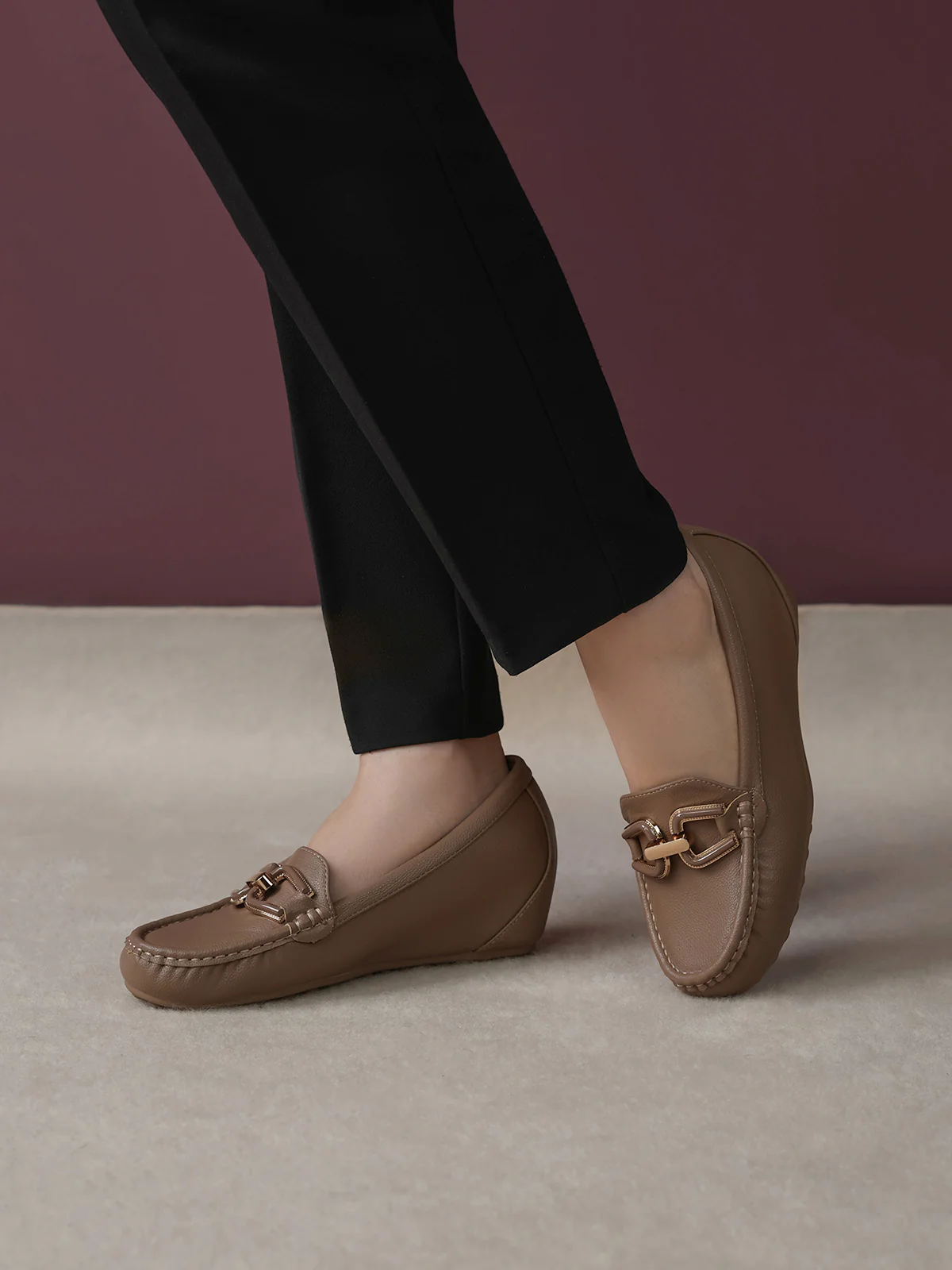 Women "ARETHA" Wedge Style Moccasins - Image 6