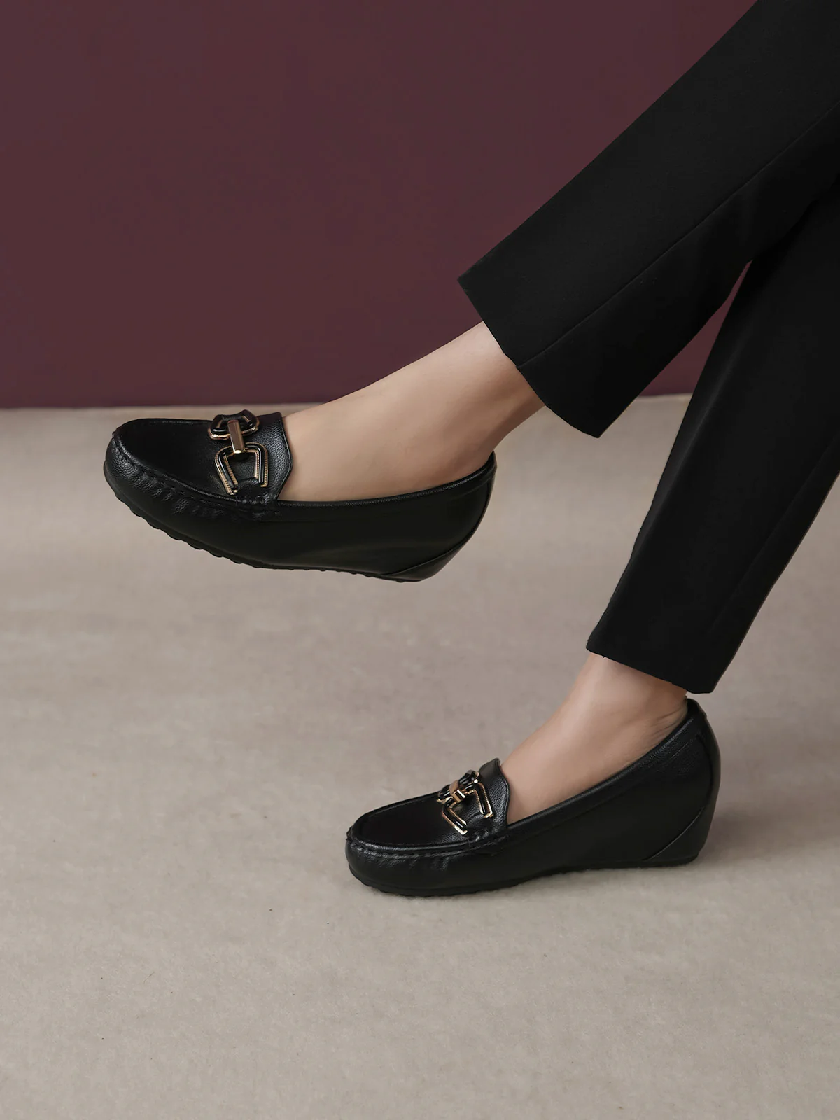 Women "ARETHA" Wedge Style Moccasins - Image 6
