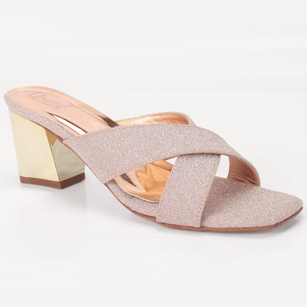 Women "ARIA" Block Heel Slip On Sandals
