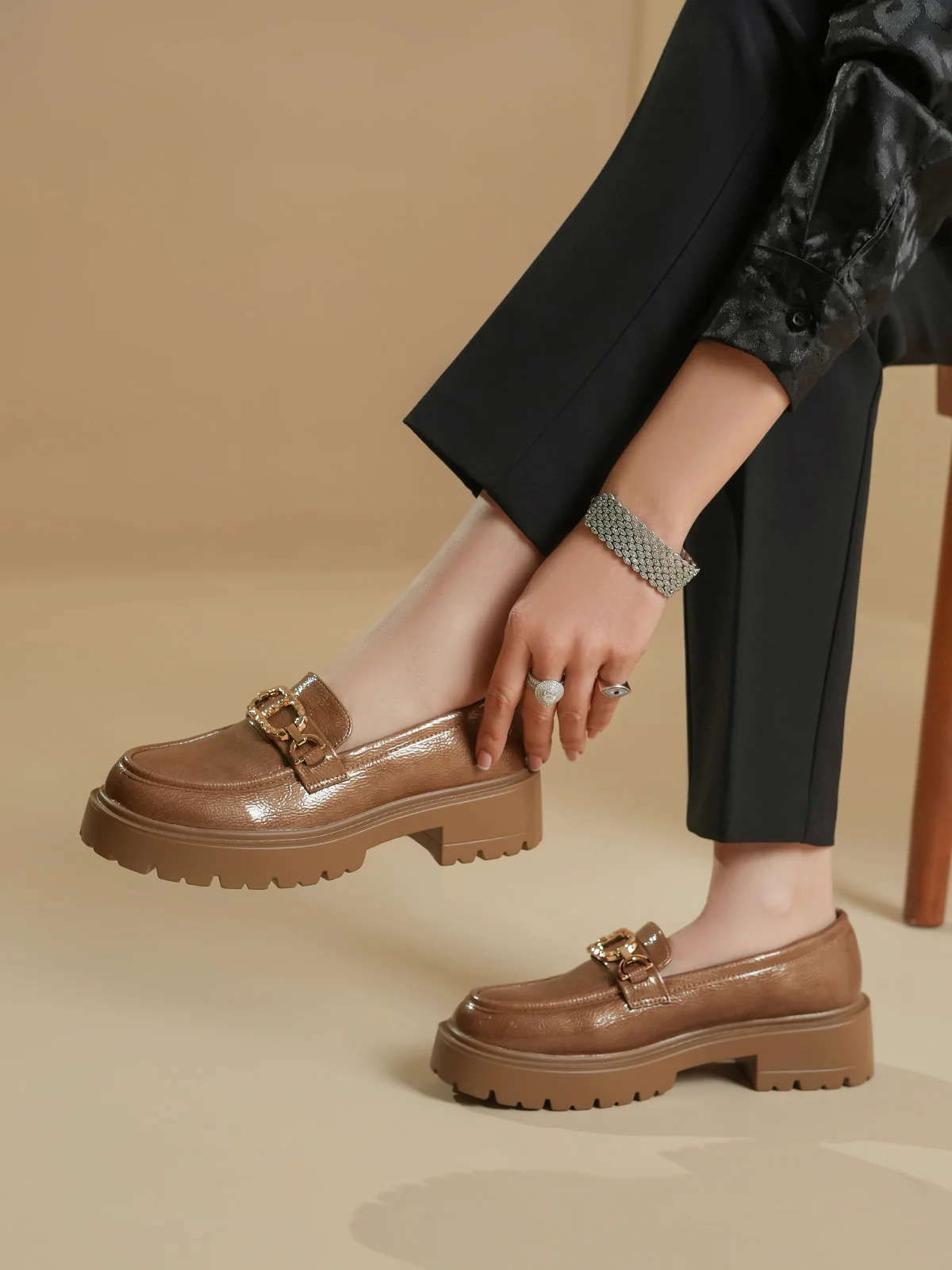 Women "ARISTOS" Stylish Buckle Loafers