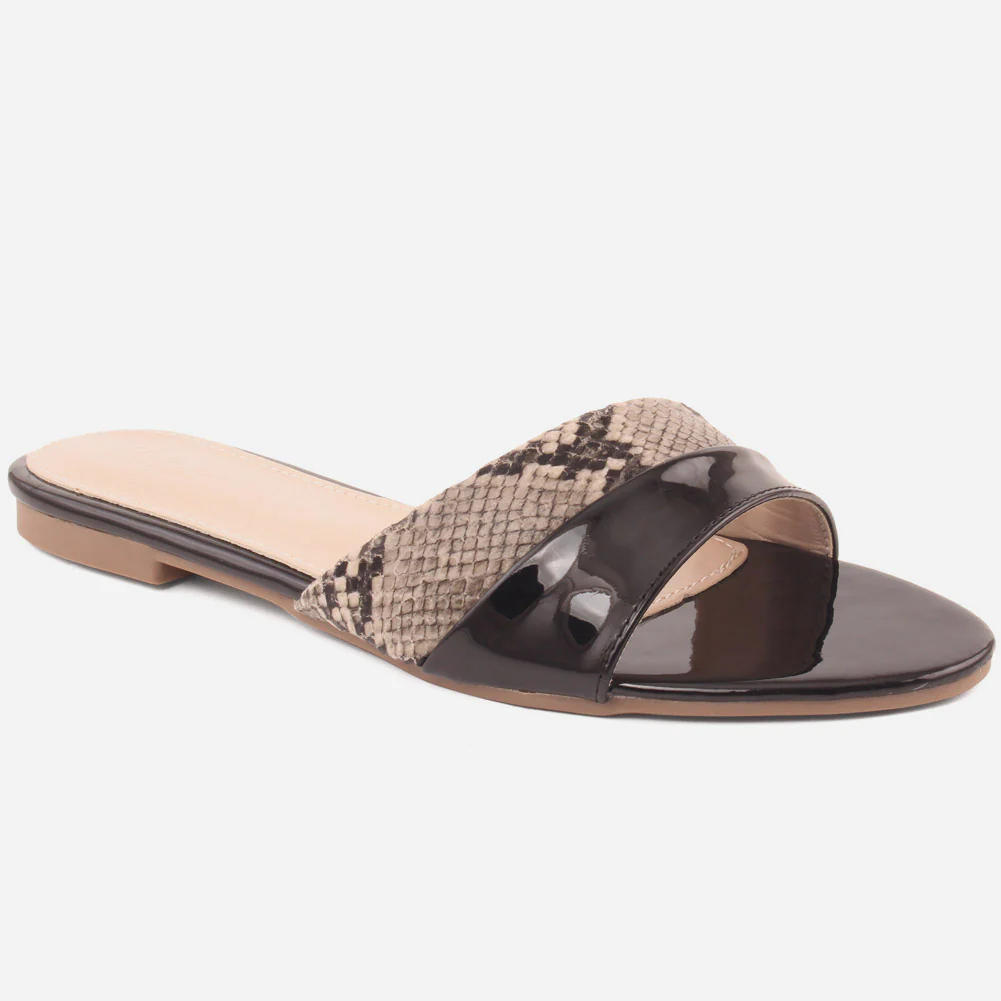 Women "ASHLEY" Two Tone Slippers