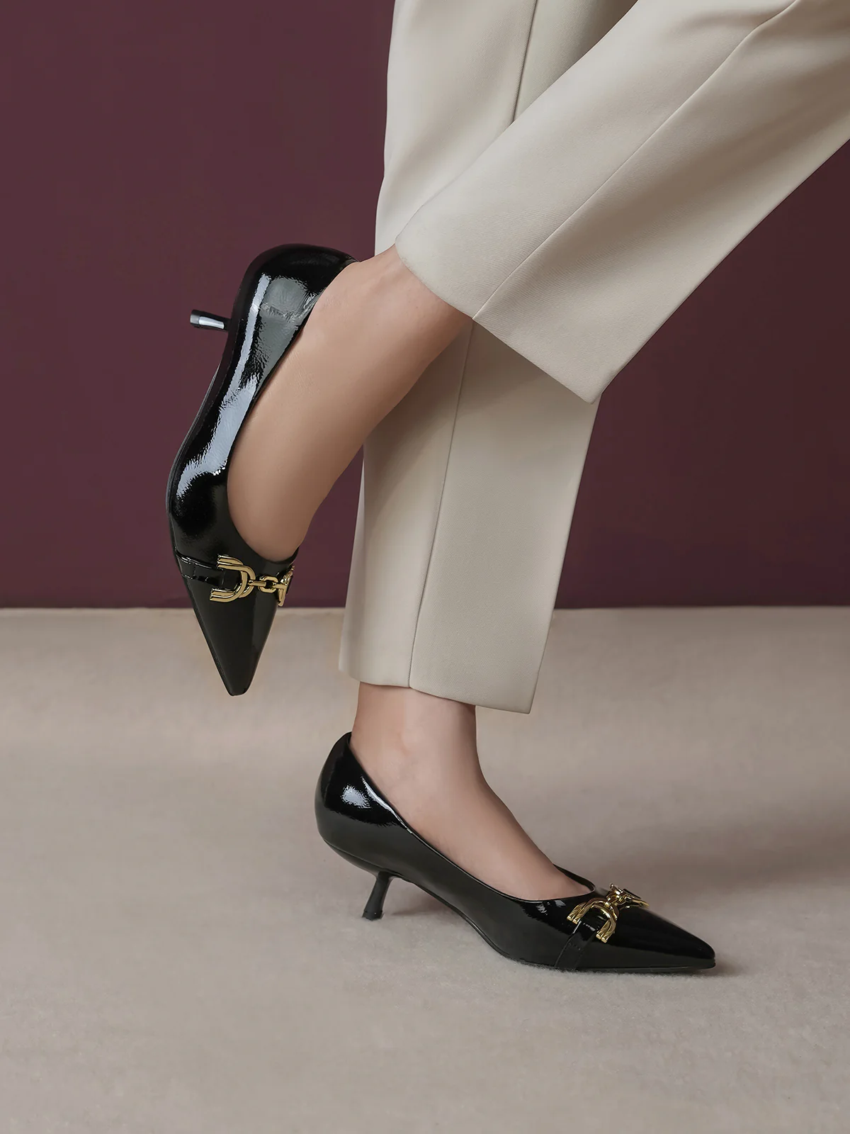 Women "ATARA" Perfect Mid-Heel Courts - Image 3