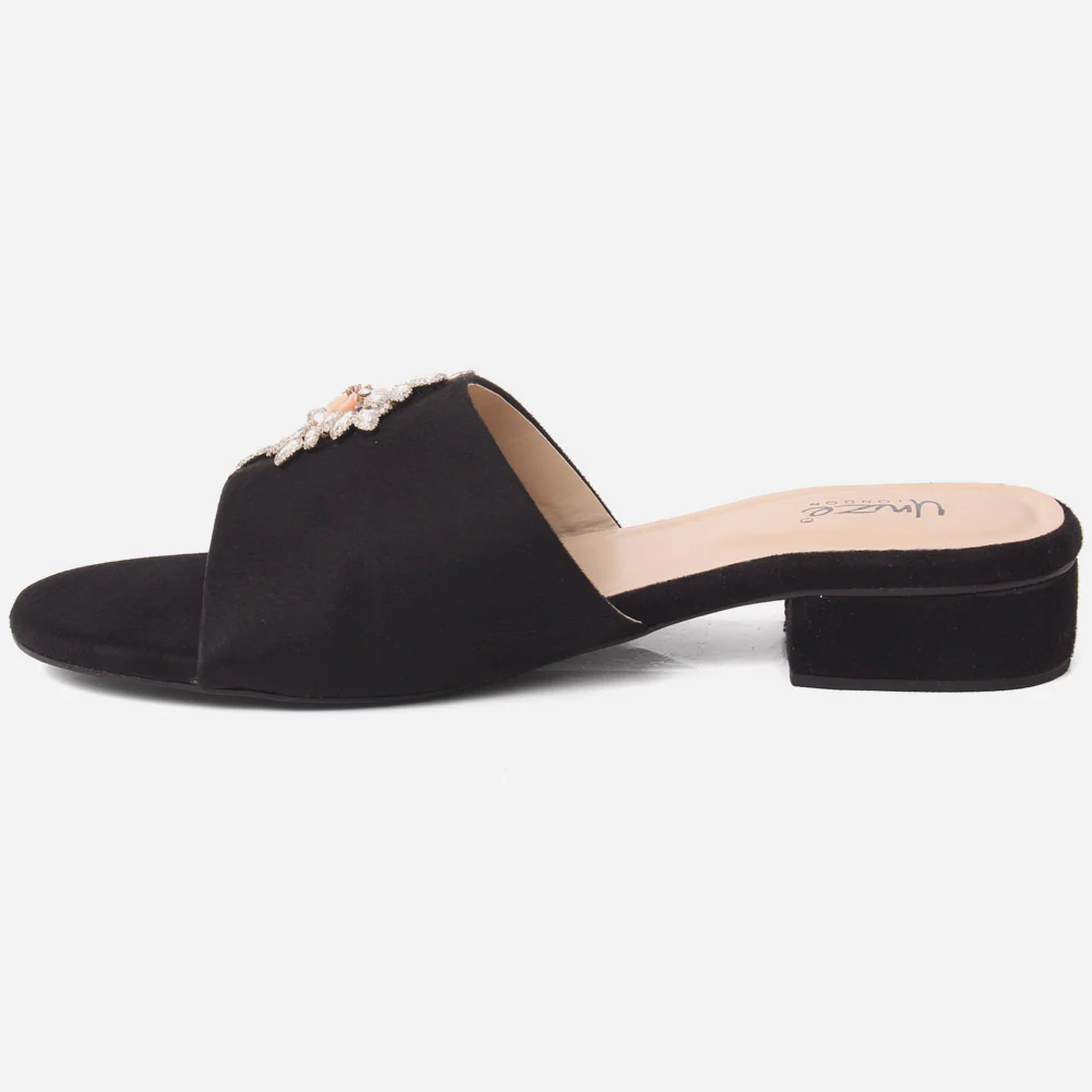 Women "ATURA" Slip On Diamante Slippers - Image 3