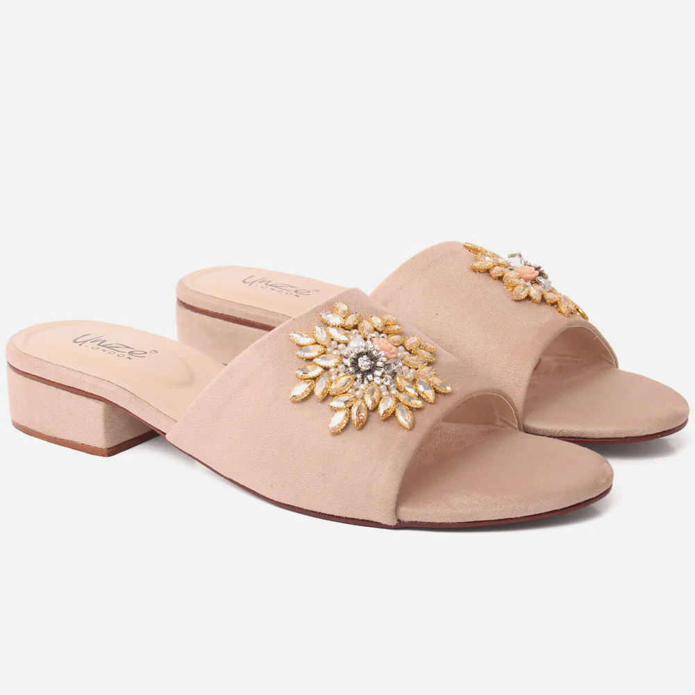 Women "ATURA" Slip On Diamante Slippers - Image 2