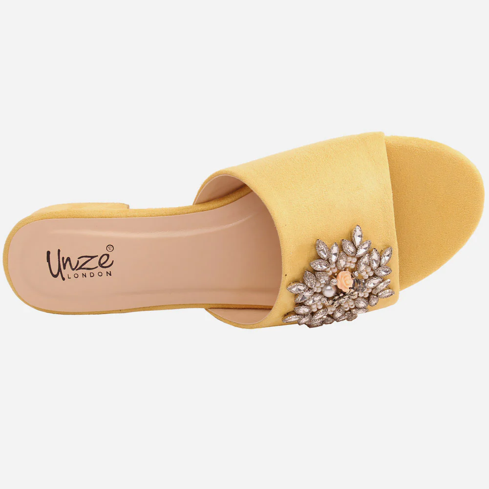 Women "ATURA" Slip On Diamante Slippers - Image 4