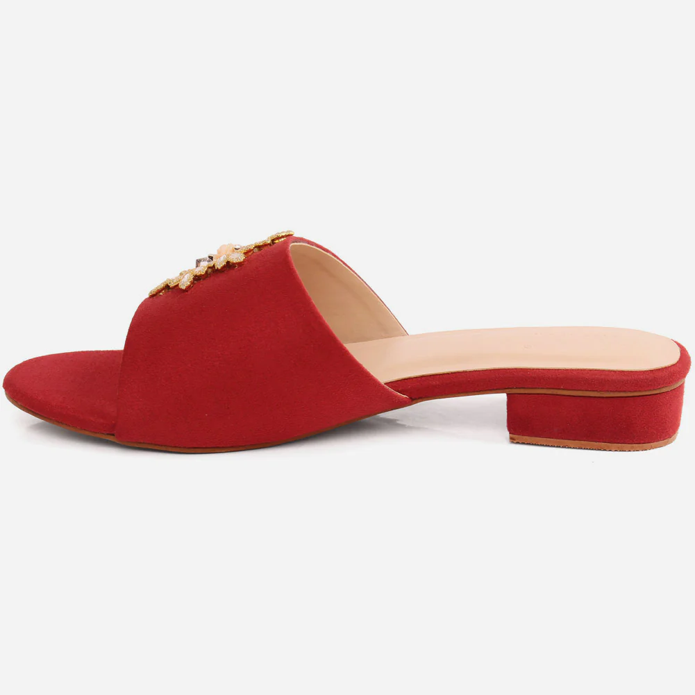 Women "ATURA" Slip On Diamante Slippers - Image 3