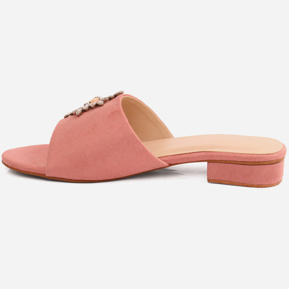 Women "ATURA" Slip On Diamante Slippers - Image 3