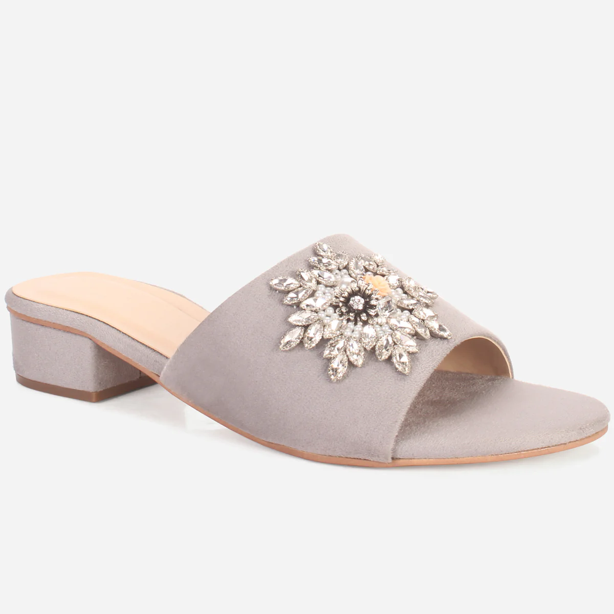 Women "ATURA" Slip On Diamante Slippers