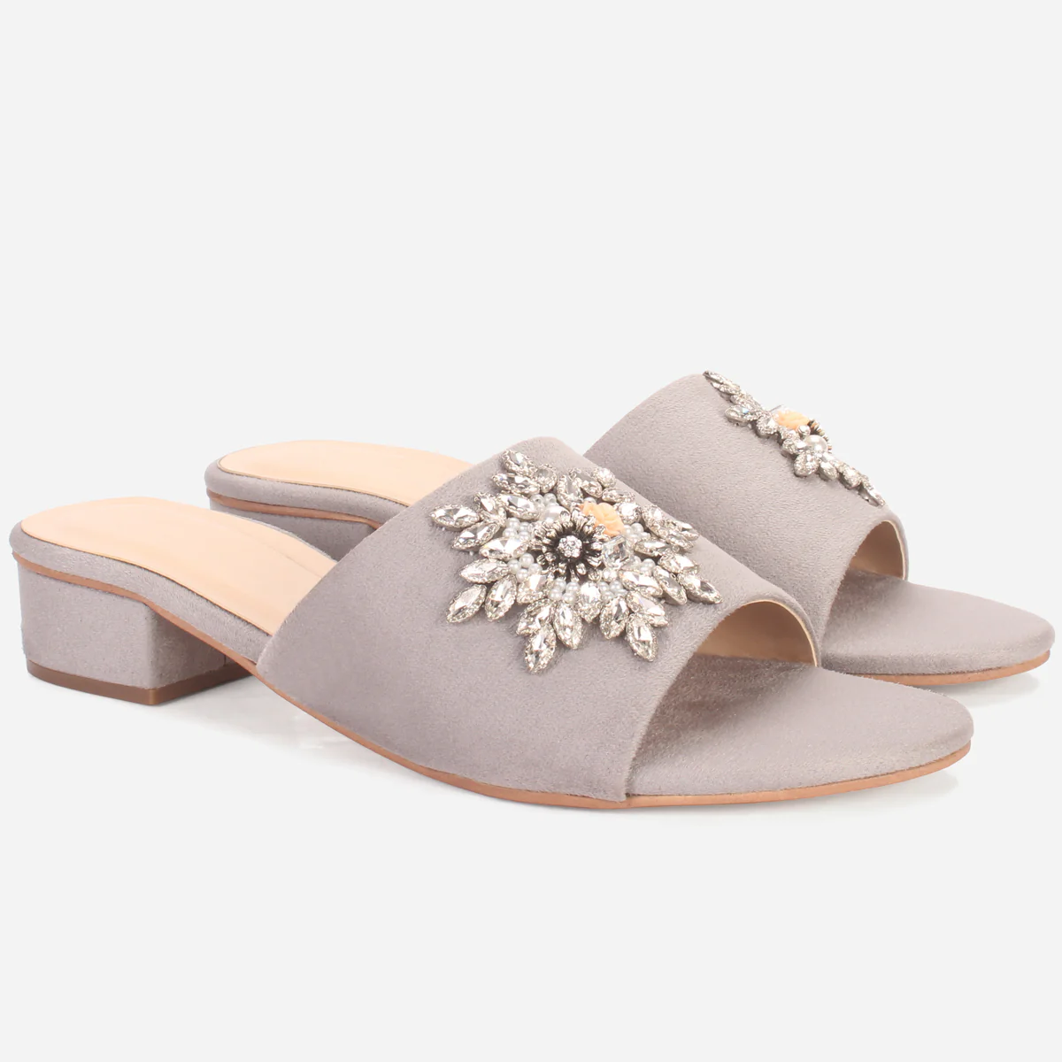 Women "ATURA" Slip On Diamante Slippers - Image 2