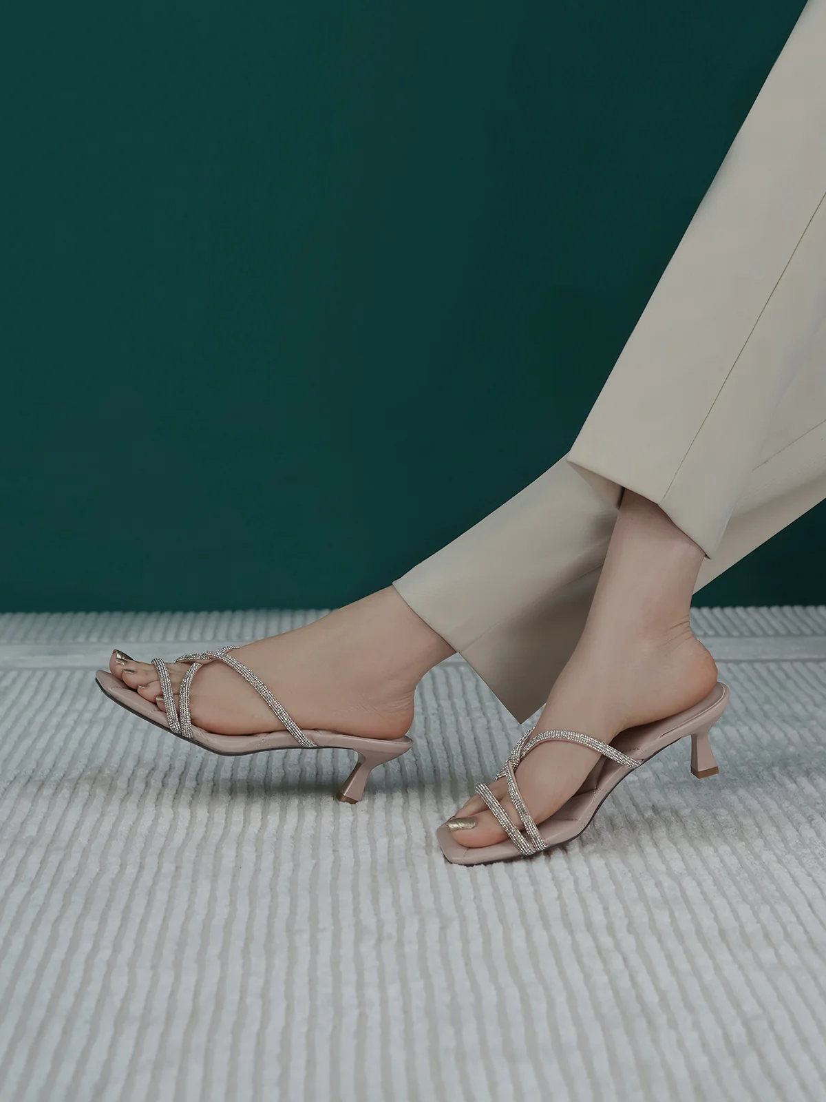 Women "AURELE" Fancy Straps Heel Sandals - Image 6