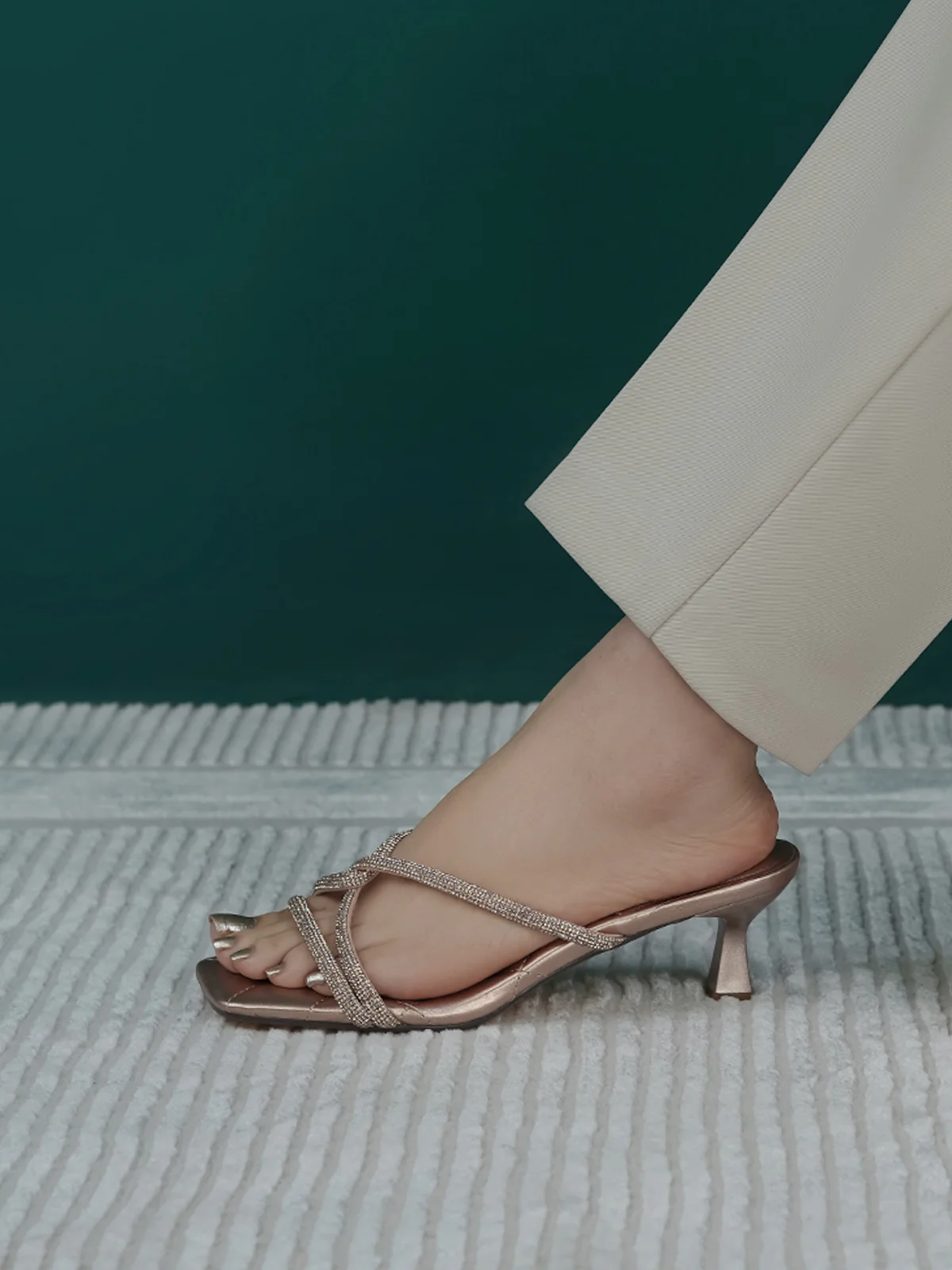 Women "AURELE" Fancy Straps Heel Sandals - Image 3