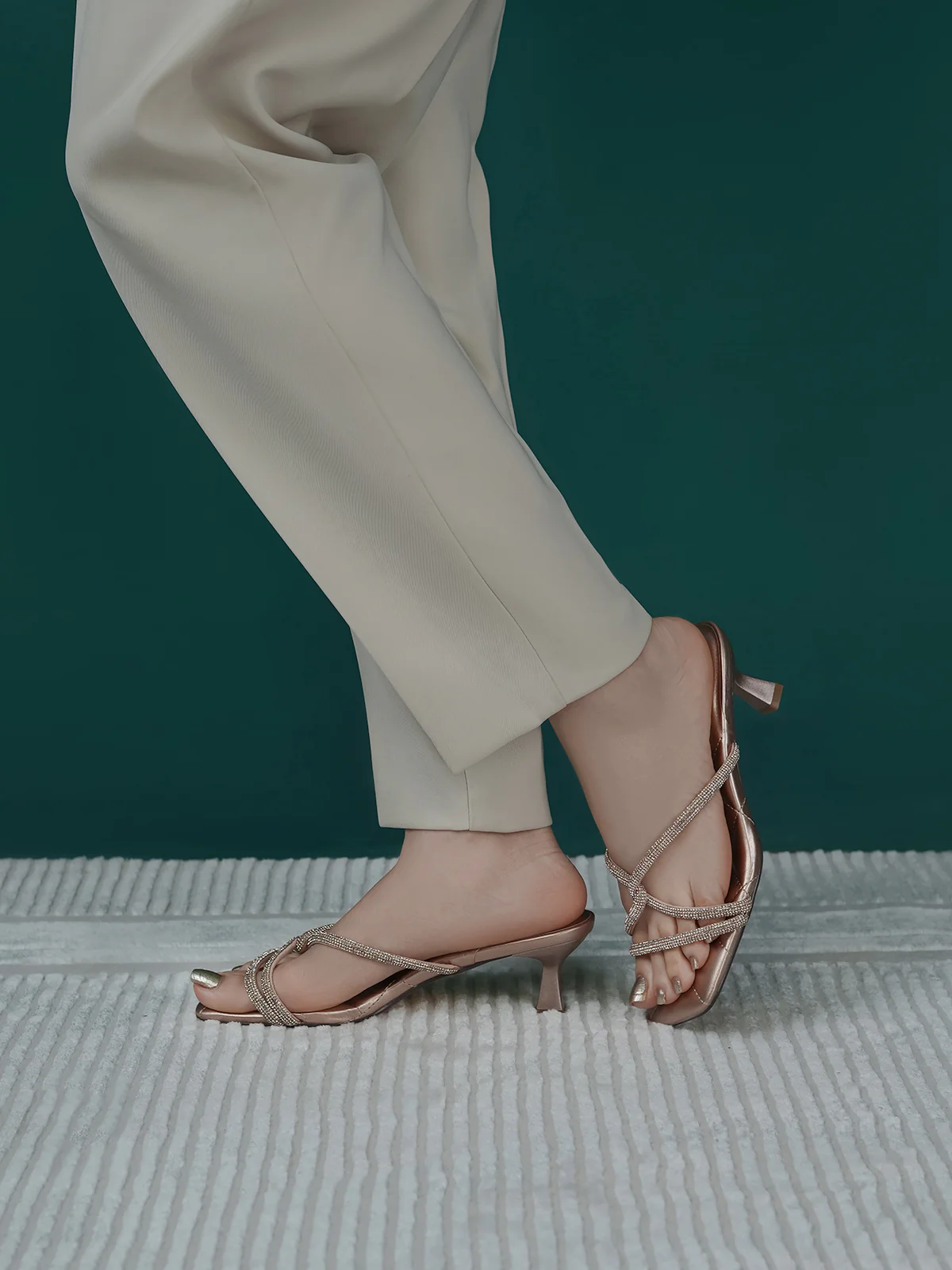 Women "AURELE" Fancy Straps Heel Sandals - Image 6