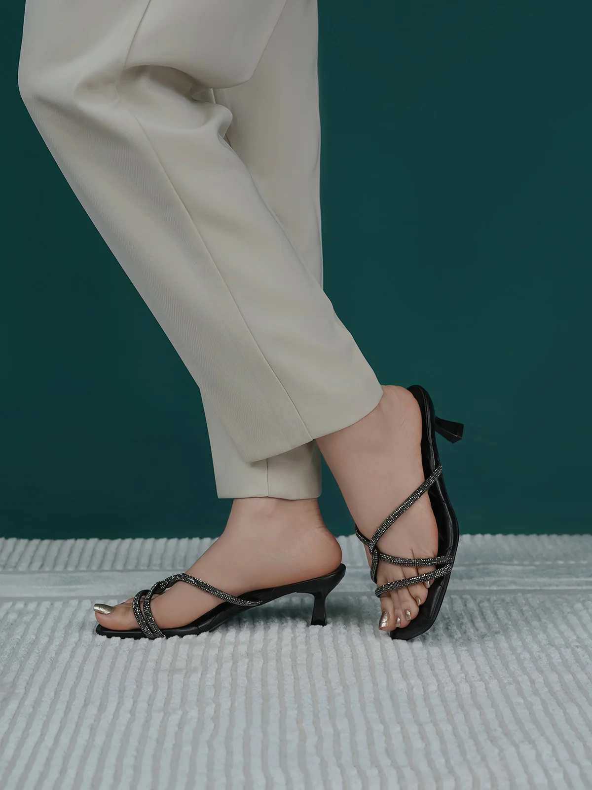 Women "AURELE" Fancy Straps Heel Sandals - Image 3