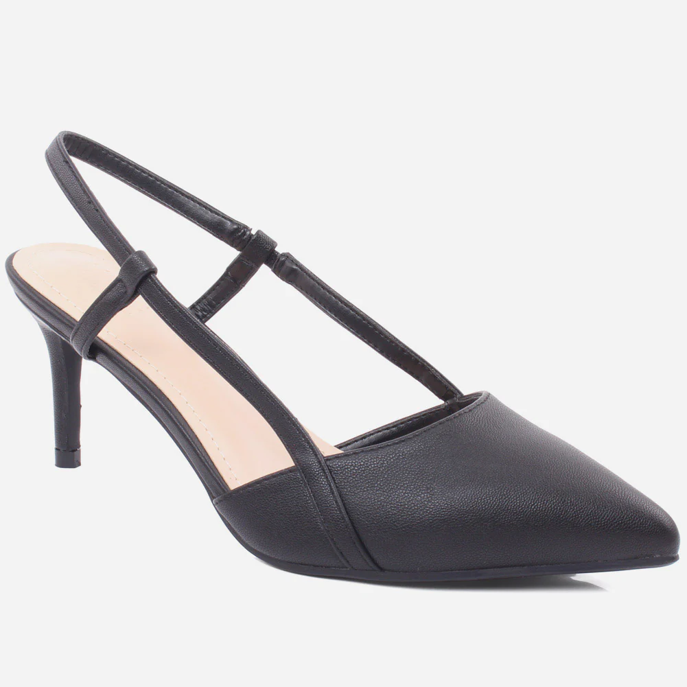 WOMEN "AVERILL" SLING BACK CLOSED TOE STILETTO HEEL SANDALS