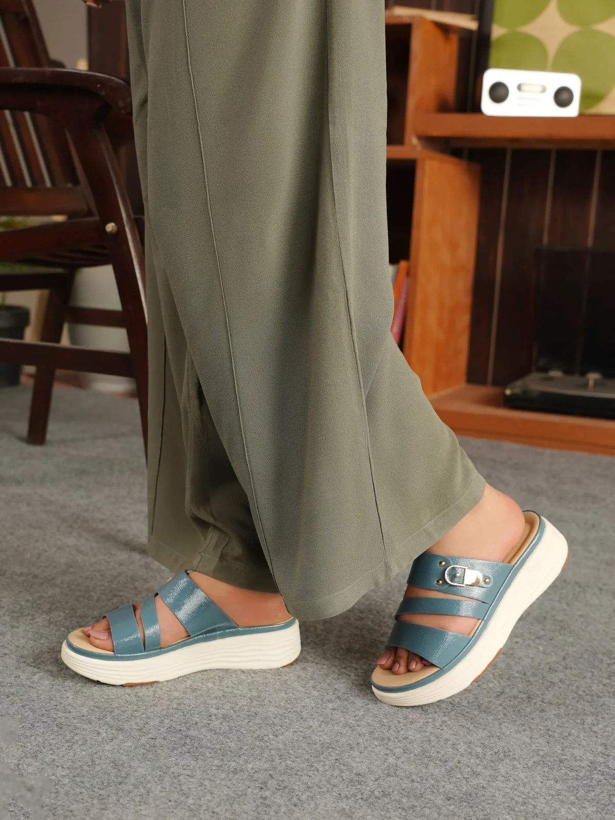 Women "AVERY" Sip On Wedge Slippers - Image 3