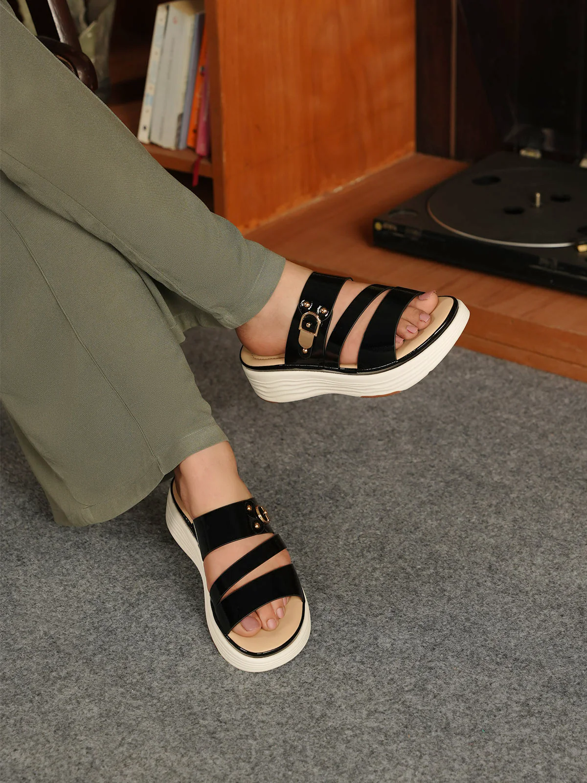 Women "AVERY" Sip On Wedge Slippers - Image 6