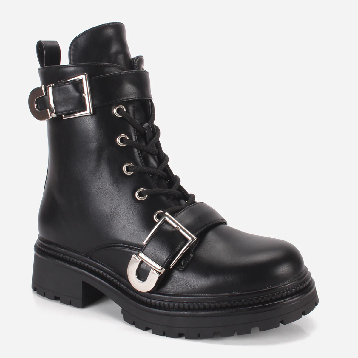 Women "AZALEA" Buckle Round Toe Ankle Boots