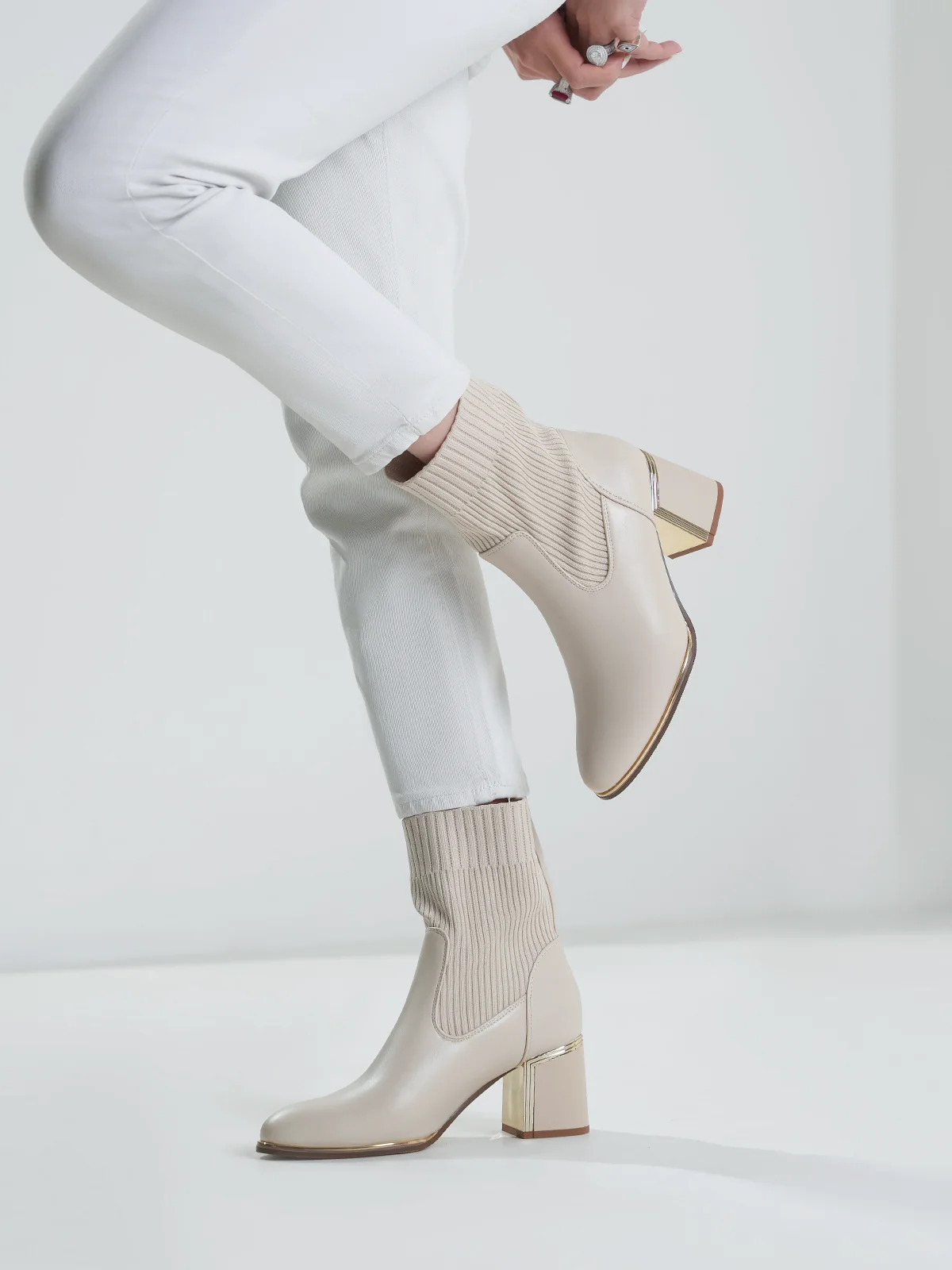 Women "AZALEE" Block Heel Ankle Boots