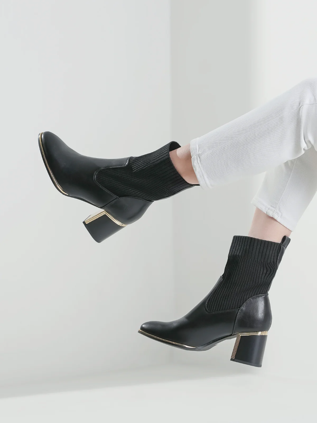 Women "AZALEE" Block Heel Ankle Boots