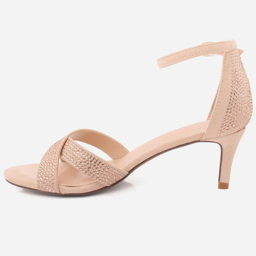 Women "Bette" Buckle Fastening Cross Over Straps Sandals - Image 3