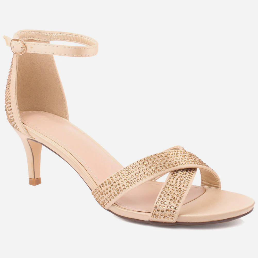 Women "Bette" Buckle Fastening Cross Over Straps Sandals