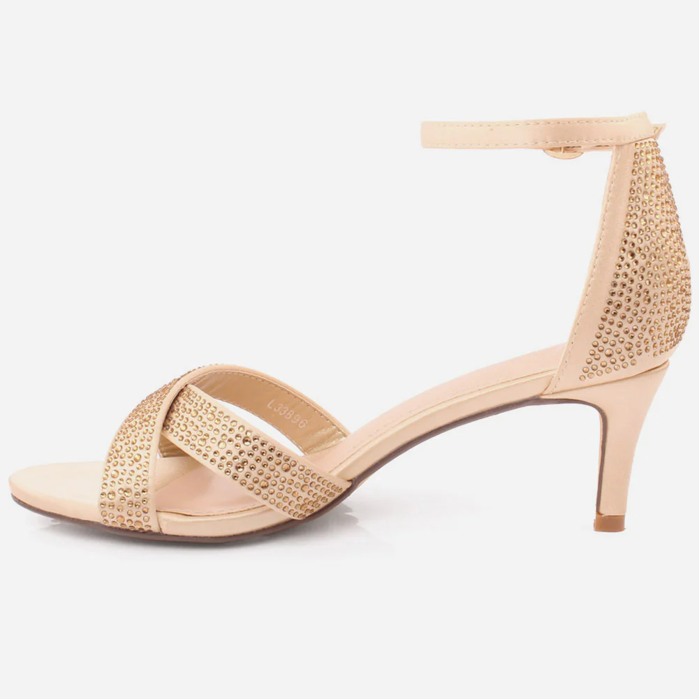 Women "Bette" Buckle Fastening Cross Over Straps Sandals - Image 3
