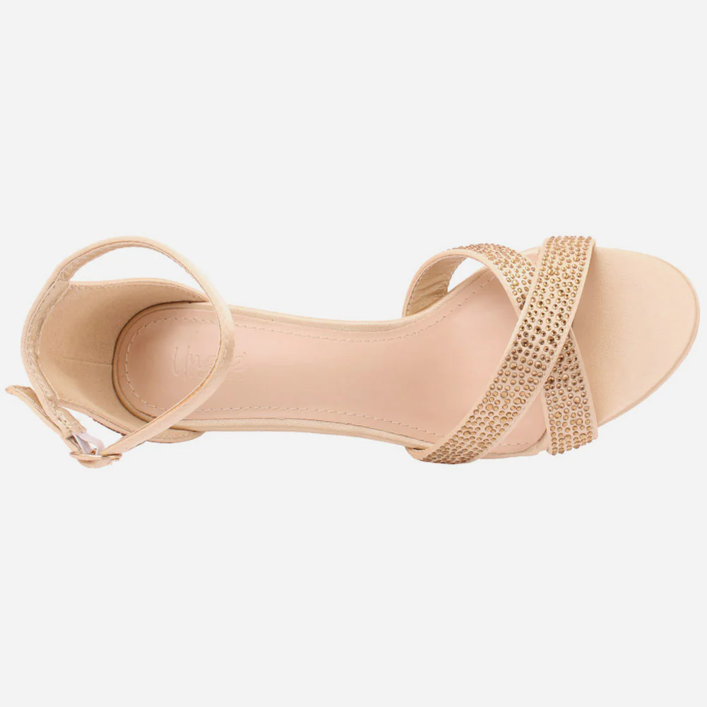Women "Bette" Buckle Fastening Cross Over Straps Sandals - Image 4