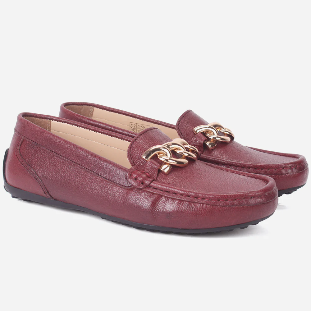 Women "BORLA" Buckled Leather Moccasins - Image 2